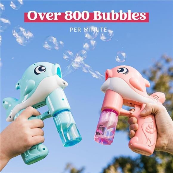 Bubble Guns Kit, Whale Automatic Bubble Maker Blower Machine with 4 - Picture 4 of 14